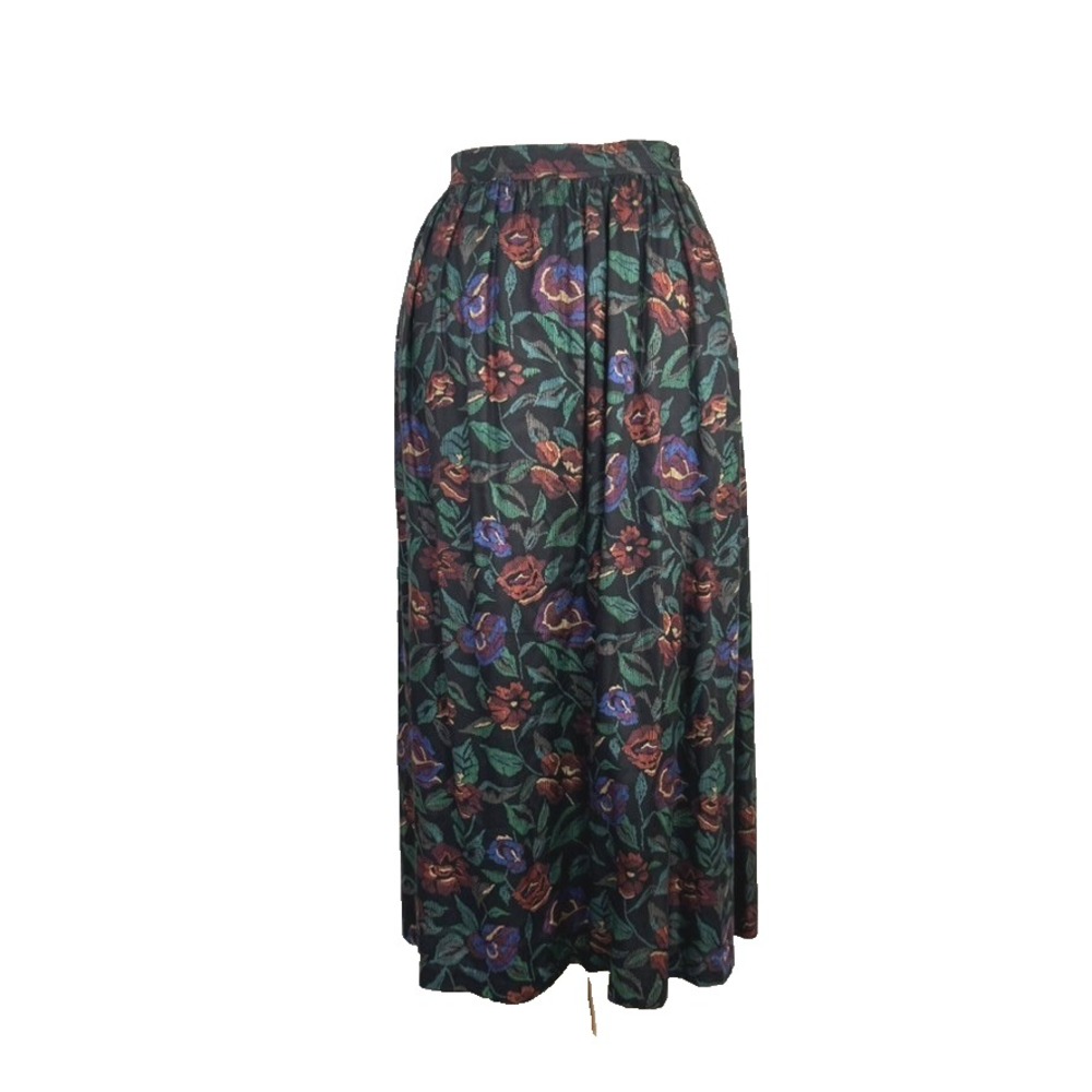 Intentions VTG Floral Midi Skirt Womens Size 10 90's